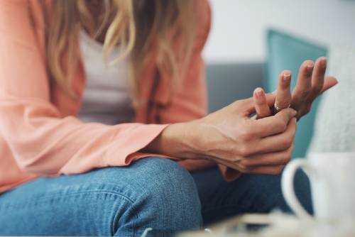 Hands, woman and ring with doubt in marriage for toxic relationship